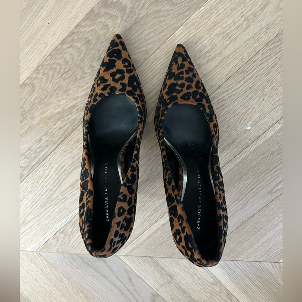 Leopard suede finish. Worn once. - Picture 1 of 3